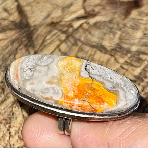 Indonesian Bumblebee Jasper Ring Size 6 - Picture 3 of 12